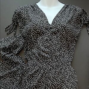 Max Studio Black and White Dot Jumpsuit